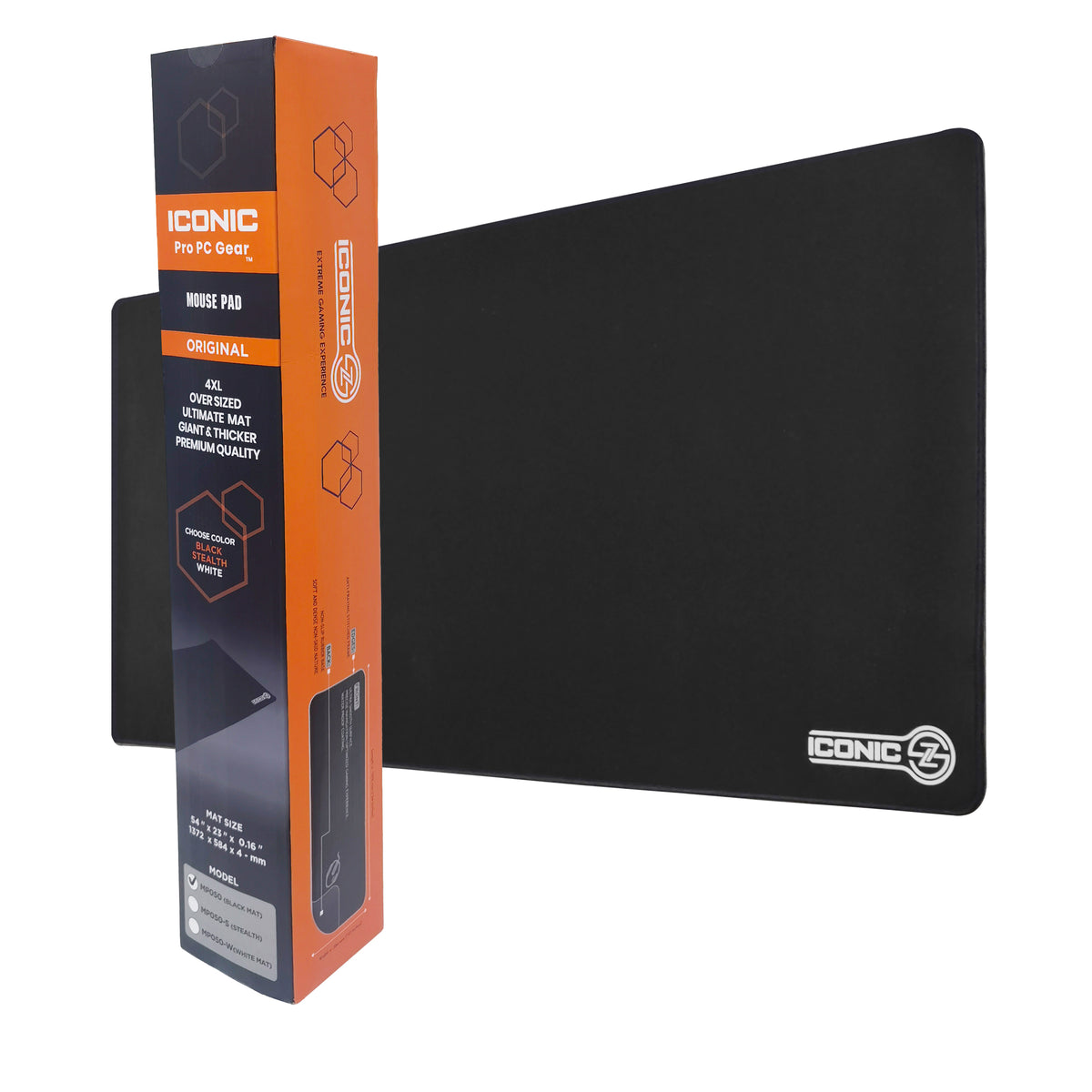 Black Extended Gaming Mousepad 2XL - 40" x 18" x 0.12"